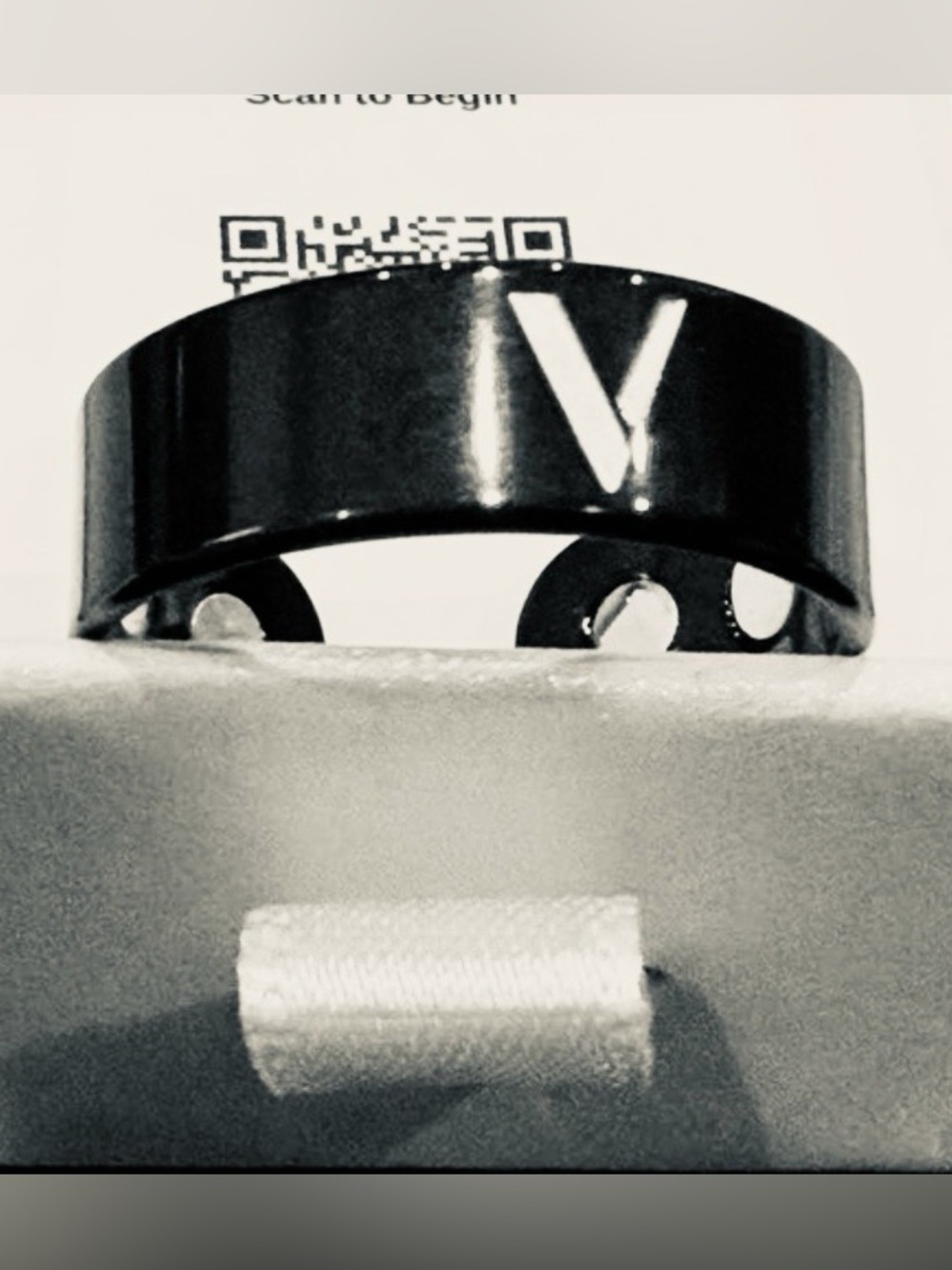 VAYRO Black Adjustable Magnetic Wellness Ring with Box